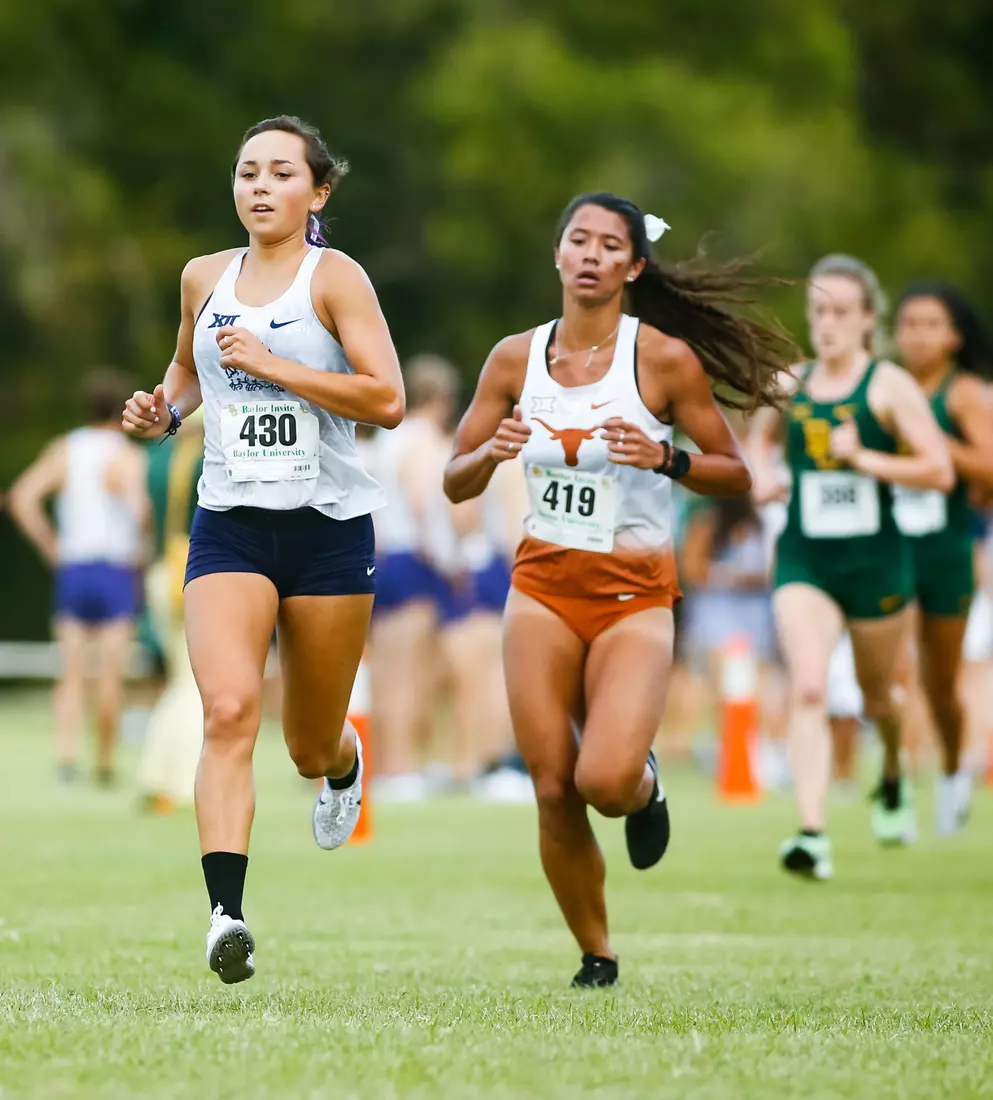 TCU Cross Country competes at the Bear Twilight Invitational meet in Waco, Texas on August 30, 2019. (Photo/Ellman Photography)