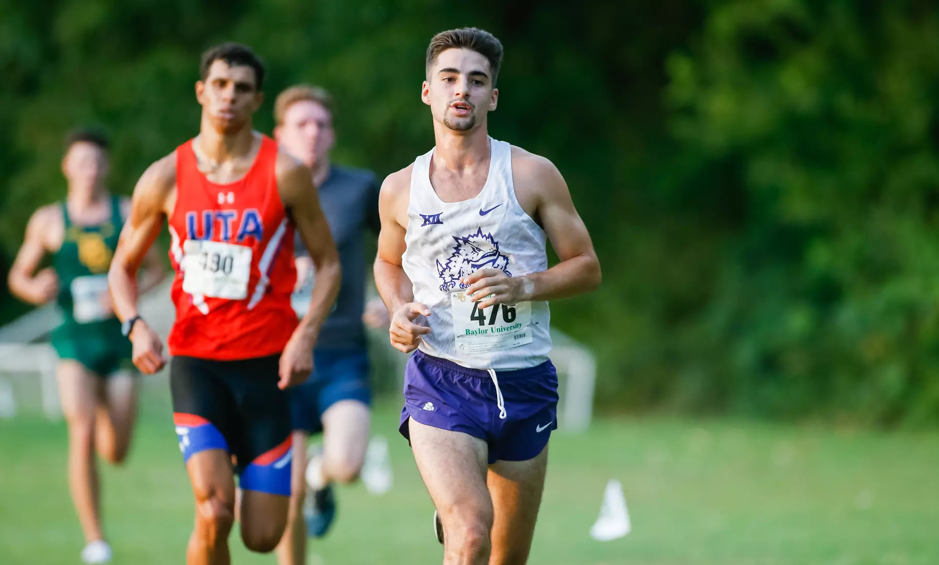 TCU Cross Country competes at the Bear Twilight Invitational meet in Waco, Texas on August 30, 2019. (Photo/Ellman Photography)