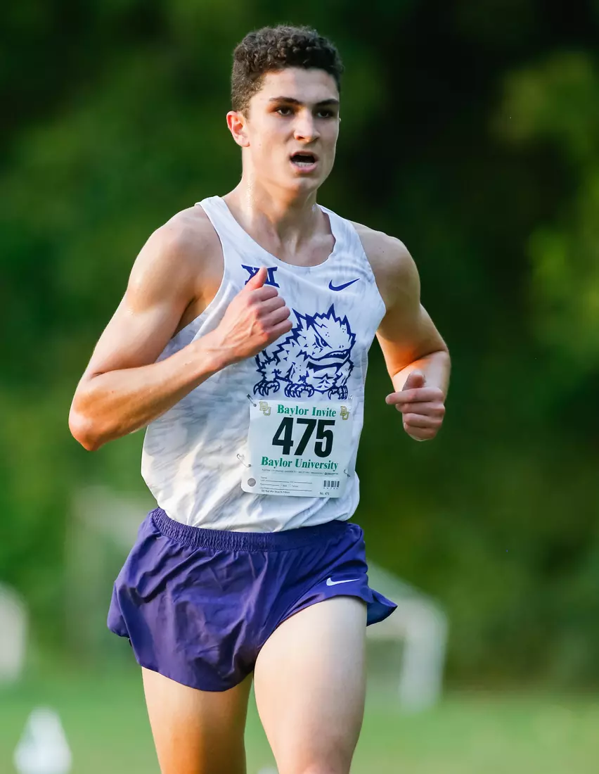 TCU Cross Country competes at the Bear Twilight Invitational meet in Waco, Texas on August 30, 2019. (Photo/Ellman Photography)
