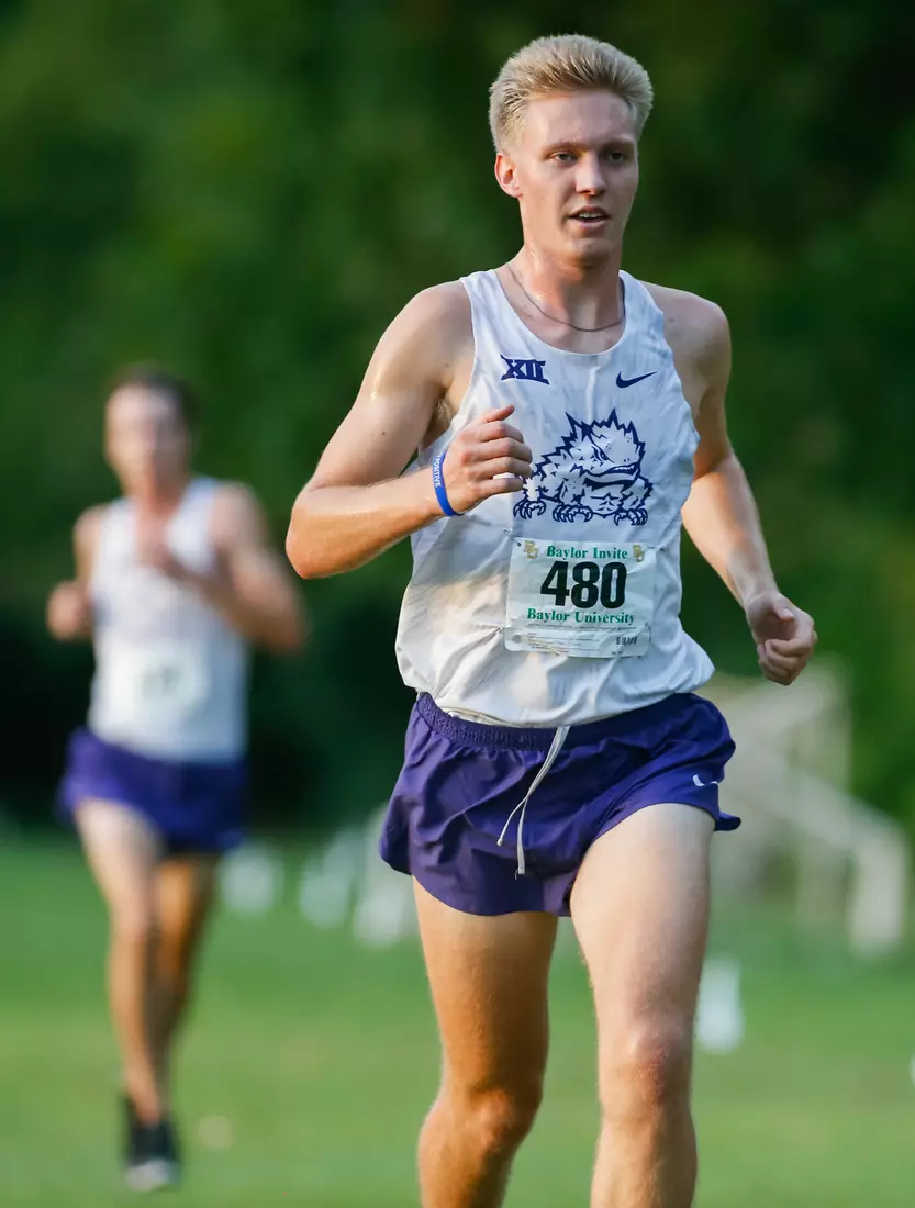 TCU Cross Country competes at the Bear Twilight Invitational meet in Waco, Texas on August 30, 2019. (Photo/Ellman Photography)