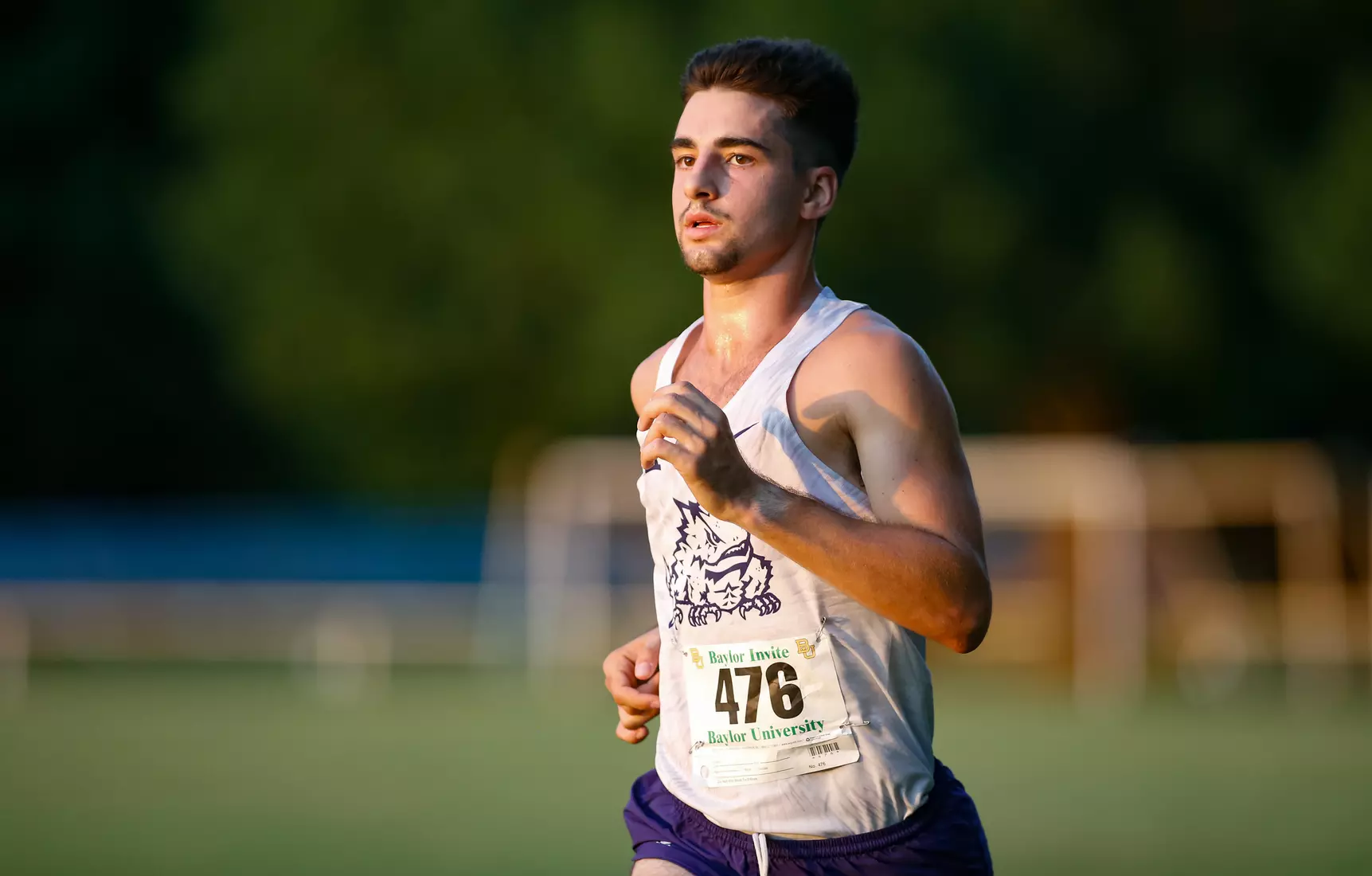 TCU Cross Country competes at the Bear Twilight Invitational meet in Waco, Texas on August 30, 2019. (Photo/Ellman Photography)