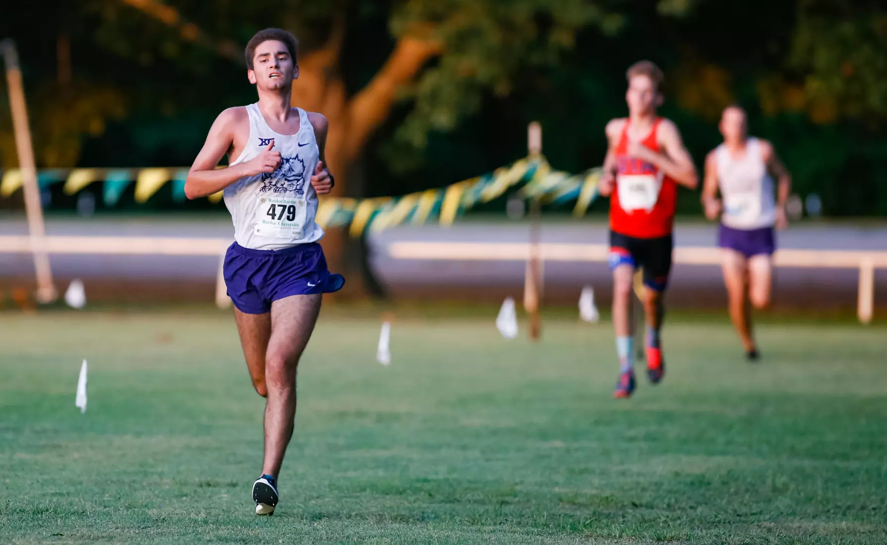 TCU Cross Country competes at the Bear Twilight Invitational meet in Waco, Texas on August 30, 2019. (Photo/Ellman Photography)