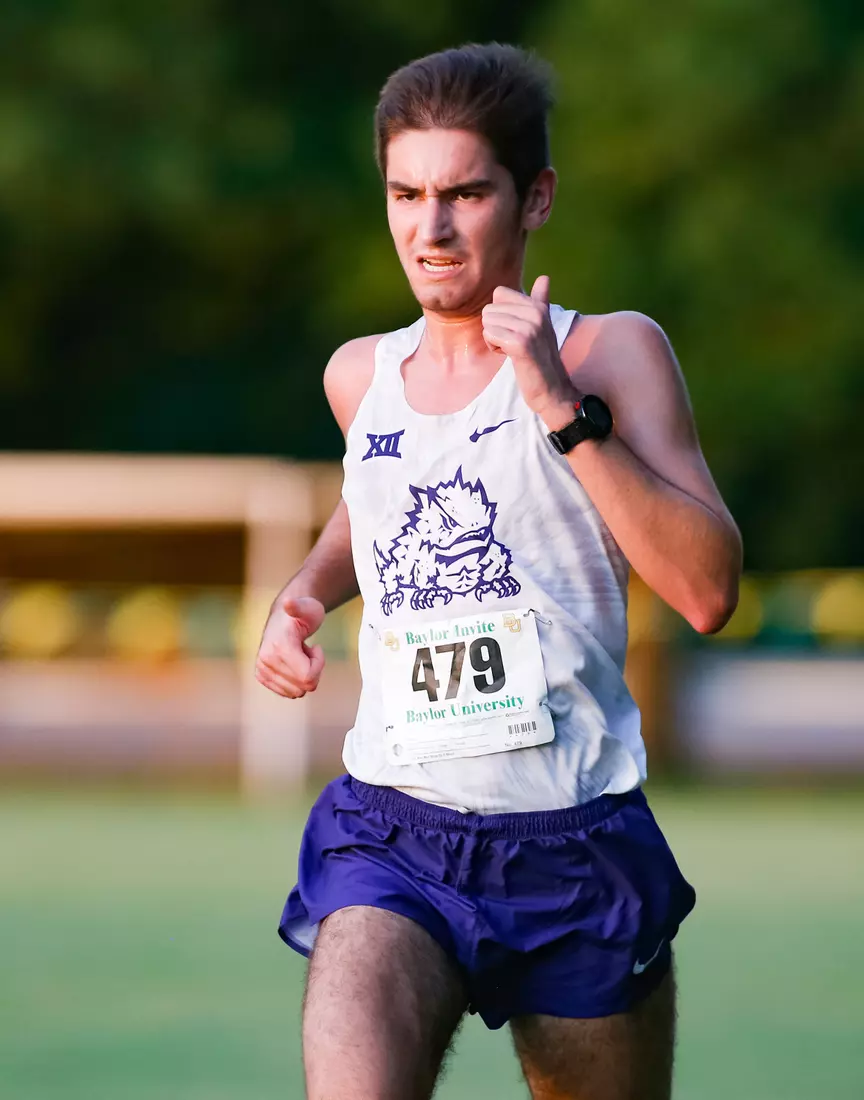 TCU Cross Country competes at the Bear Twilight Invitational meet in Waco, Texas on August 30, 2019. (Photo/Ellman Photography)
