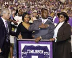 LaDainian Tomlinson at the Nov. 12 ceremony honoring his jersey.