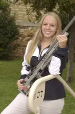 Lauren Sullivan set a new school record in the air rifle event.