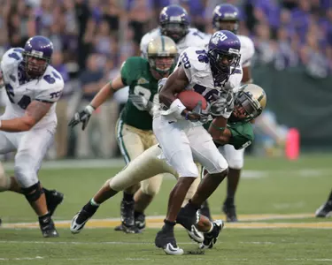 Quentily Harmon had a career-best 96 yards receiving in the season-opening win at Baylor.