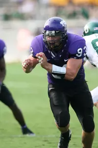 Defensive end Chase Ortiz is tied for the Mountain West Conference lead with 8.5 tackles for a loss.