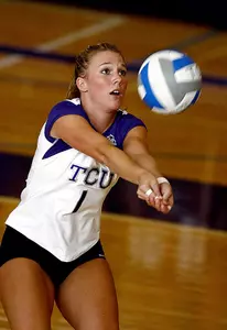 Katelyn Blackwood is third on the team in digs this season.