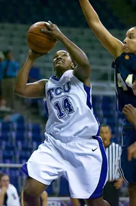 Lorie Butler-Rayford led TCU with nine points and eight rebounds Saturday.