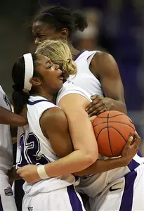 TK LaFleur (12) scored 28 points in her first game as a Lady Frog to lead TCU to an upset victory over No. 3 Maryland Friday.