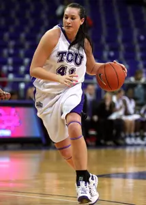 Rachel Rentschler scored a career-high 15 points while helping lead TCU to its best offensive night of the season.