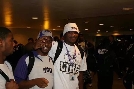 TCU arrives in San Diego to almost 40 Poinsettia Bowl representatives.