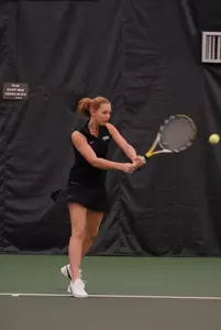 Idunn Hertzberg clinched the match in TCU's 4-3 victory over Texas A&M on Saturday