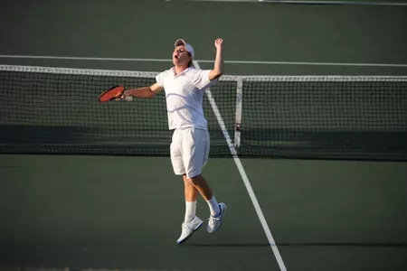 Kriegler Brink won five consecutive games in the third set to clinch the match for TCU on Sunday