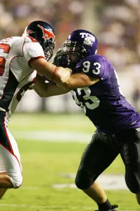 Chase Ortiz worked out for NFL scouts at TCU's Pro Day