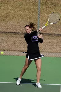 Freshman Idunn Hertzberg improved to 8-3 in singles play in Thursday's win over Ole Miss