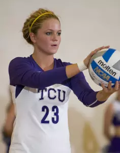 Sarah Joeckel had 10 digs in her collegiate debut.