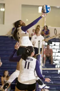 Kourtney Edwards had nine blocks in the match.