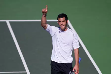 Slah Mbarek clinched TCU's 4-1 win over South Florida Saturday with a three-set singles victory.