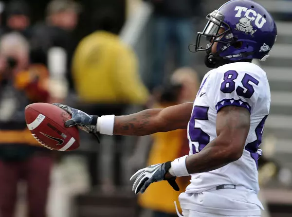 Jeremy Kerley celebrates a second quarter touchdown.
