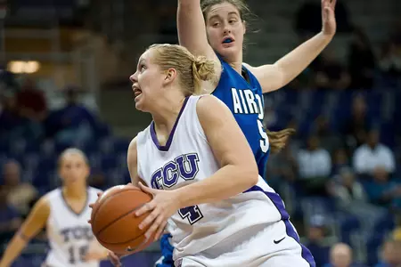 Sophomore guard Helena Sverrisdottir once again came up big for the Lady Frogs late in the game at the free-throw line Wednesday.
