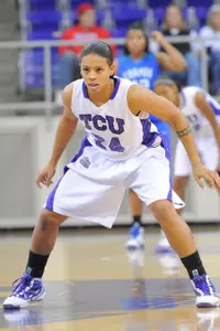 Senior Eboni Mangum and the Frogs are allowing only 38.0 points per game in MWC play.