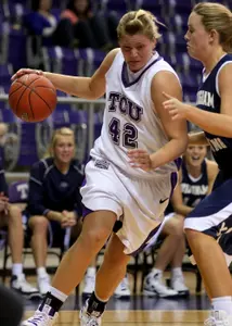 Junior forward Micah Garoutte hit the court for her first game of the season Wednesday at Air Force.