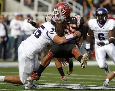 Tanner Brock totaled a career-high 12 tackles at Utah.