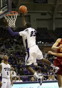 J.R. Cadot led TCU to victory with 15 points and nine rebounds.