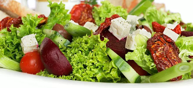 A side salad is a quick and healthy meal.