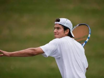 Freshman Santiago Centeno posted his first career win in spring dual-match play for the Frogs Friday.