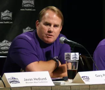 Head Coach Gary Patterson during Tuesday's group media session at Red Rock Resort in Las Vegas.