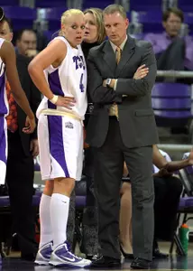 Senior guard Helena Sverrisdottir and head coach Jeff Mittie