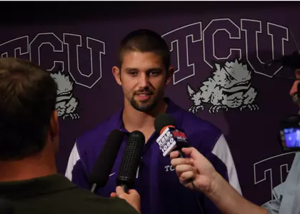 Preseason All-America linebacker Tank Carder was among a handful of Horned Frogs who met with the media Wednesday.