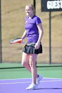 Olivia Smith is 2-0 in singles and doubles this season.