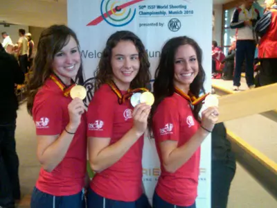 Sarah Scherer won a gold medal at the Bavarian Championships in Germany.