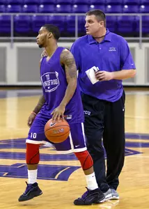 Senior guard Hank Thorns and head coach Jim Christian will lead the Frogs onto the DMC court for the first time this season on Saturday at 7 p.m.