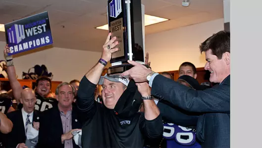 TCU is the first school in Mountain West history to win the league title in three consecutive seasons.