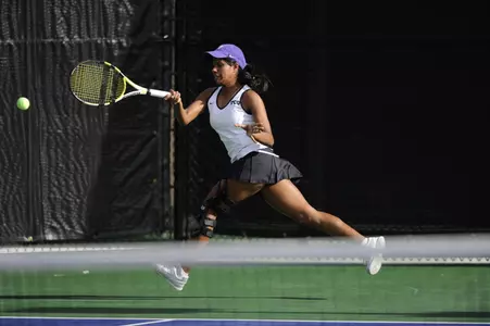 Shalini Sahoo scored TCU's first point with a 6-1, 6-1 win.