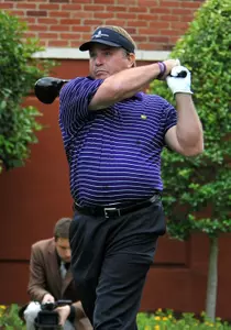 Gary Patterson at Wednesday's Crowne Plaza Invitational Pro-Am at Colonial.