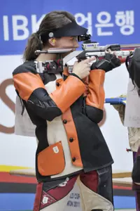 Sarah Scherer finished ninth in the Women's Air Rifle event.