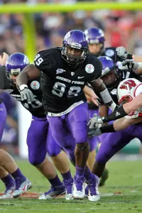 TCU defensive end Braylon Broughton