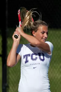 Monika Sirilova and the Frogs are at the ITA Texas Regionals.