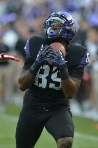TCU wide receiver LaDarius Brown has a touchdown catch in four of the last five games.