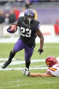True freshman tailback B.J. Catalon rushed for a season-high 86 yards and had four receptions against Iowa State.