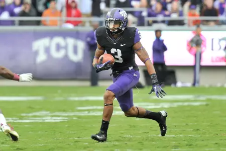 Sophomore wide receiver Brandon Carter tops TCU with 23 receptions for 402 yards and four touchdowns.
