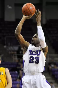 File: J.R. Cadot led TCU with team highs in points (16) and rebounds (13).