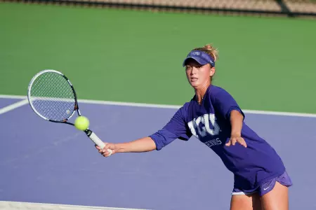 Millie Nichols won her match 3-6, 6-3, 1-0 (8).