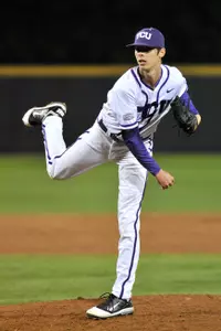 Trey Teakell pitched two scoreless innings to help the Frogs to their 9th win in a row.
