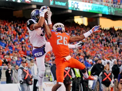 Brandon Carter had a key touchdown reception with 1:05 to play in a 36-35 win at Boise State last season.